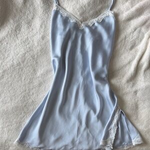 Brandy Melville Light Blue Chemise with Lace